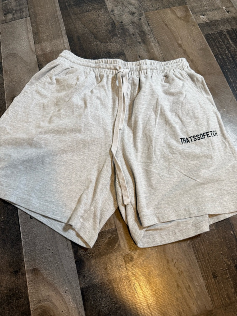 That’s So Fetch Shorts Grey Lounge‎ Y2K Mean Girls Graphic Comfy Drawstring S